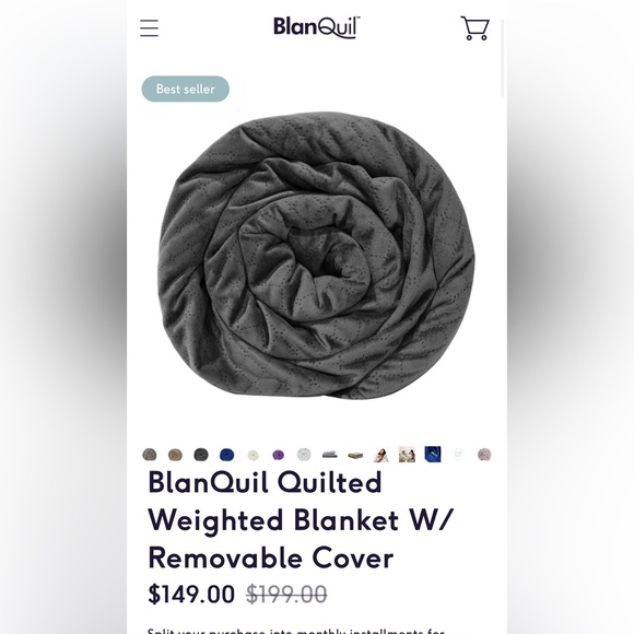 BlanQuil Quilted Weighted Blanket (15lb) - Picture 4 of 6